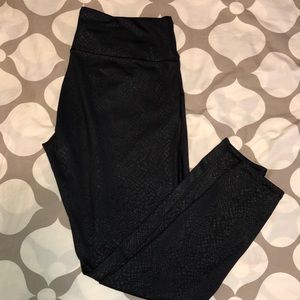 Athleta Black Snake Print Leggings